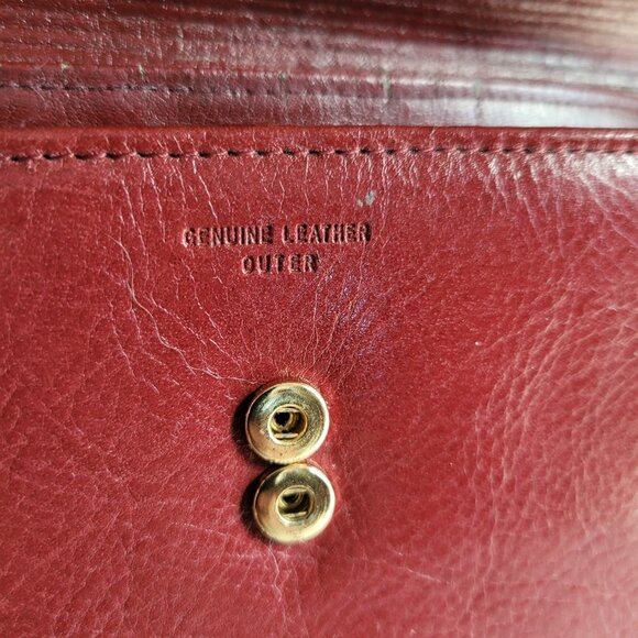 VINTAGE FOSSIL GENUINE LEATHER RED WALLET - Picture 4 of 8